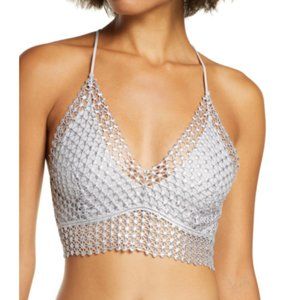 Free People Gray Crochet Bralette